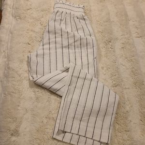 Sienna Sky White Pin Striped Light Comfy Pants